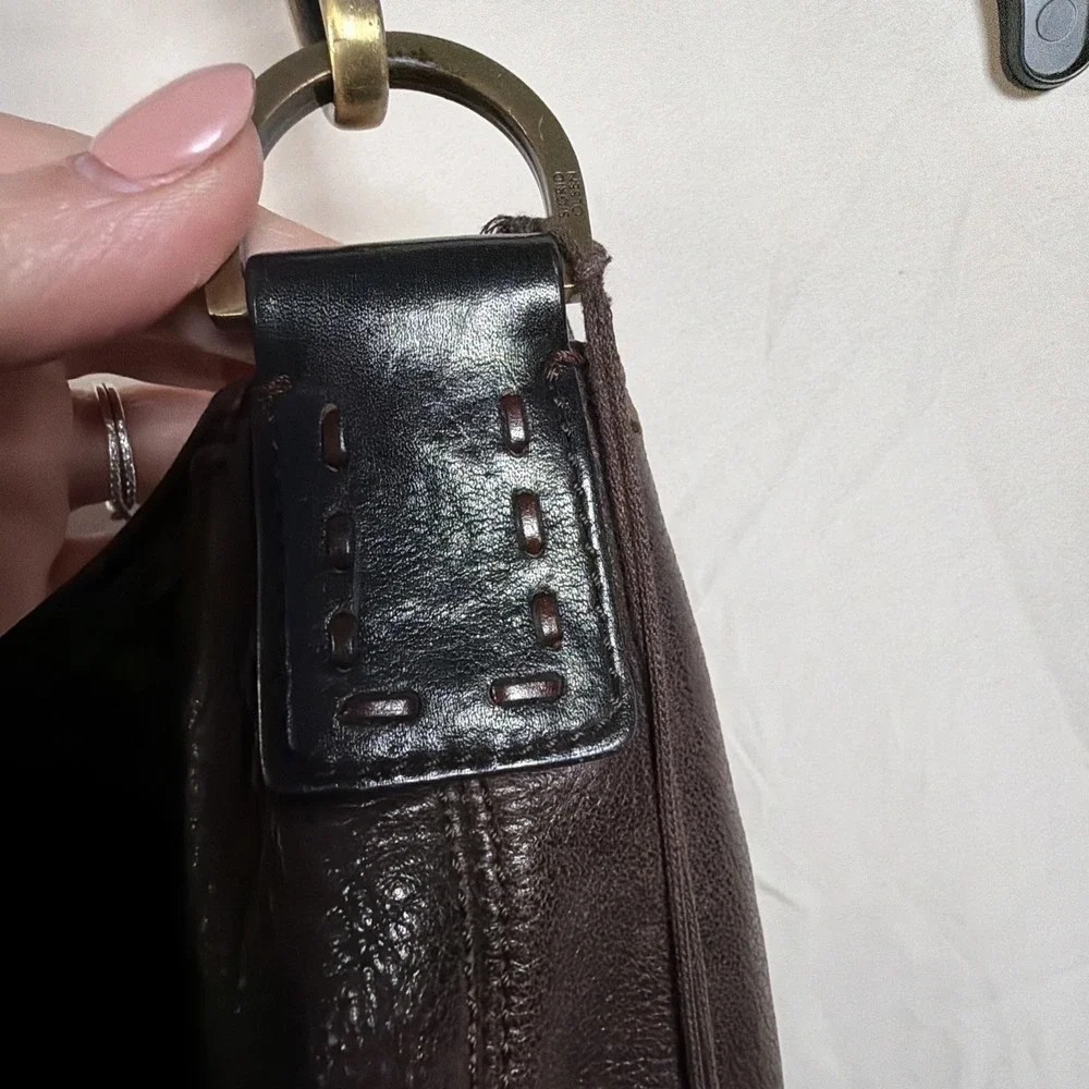 Sigrid‎ Olsen Brown Leather Hobo Shoulder Bag Soft Slouchy